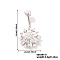 Chic Flower Brass Full Crystal Rhinestone Curved Barbell Belly Button Rings with Shiny Delicate Design, Platinum, 34x19mm