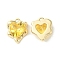 Brass Micro Pave Cubic Zirconia Charms, Cadmium Free & Nickel Free & Lead Free, Heart Charm, Real 18K Gold Plated, Gold, 13x11x4.5mm, Hole: 1.2mm