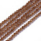 Natural Garnet Beads Strands, Faceted, Round, 2~2.5x2mm, Hole: 0.2mm, about 158~205pcs/strand, 15.35 inch(39cm)