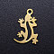201 Stainless Steel Hollow Pendants, Lizard, Golden, 16x10.5x1mm, Hole: 1.5mm