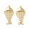 Brass Micro Pave Clear Cubic Zirconia Pendants, Cadmium Free & Nickel Free & Lead Free, Fishbone Charm, Real 18K Gold Plated, 28x13.5x3mm, Hole: 1mm