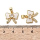Латунные микро проложить кубического циркония подвески KK-U070-33G-3