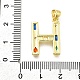 Латунные микропаве прозрачные подвески с фианитом KK-G521-01G-H-01-3