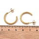 Серьги-гвоздики в форме буквы С из нержавеющей стали 304 EJEW-R017-03G-01-3