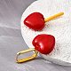 Серьги-кольца из латуни в форме сердца EJEW-D314-02G-3