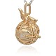 Золотые тона латунные клетки подвески KK-J213-13G-3