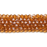 Прозрачные стеклянные бусины гальваническим пряди GLAA-F029-4mm-C28