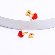 Серьги-гвоздики в форме сердца из нержавеющей стали CN3729-3