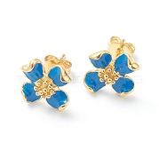 Серьги-гвоздики из латуни EJEW-J101-22G-03