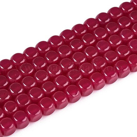 Нити бусин из красного корунда G-G106-N01-03-1