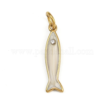 Подвески из нержавеющей стали 304 с эмалированными стразами STAS-L296-15G-1