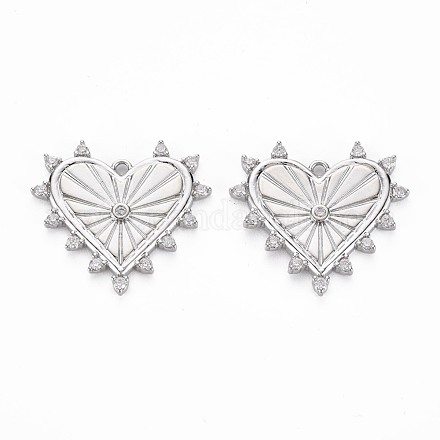 Латунные микропаве прозрачные подвески с фианитом KK-S356-700-1