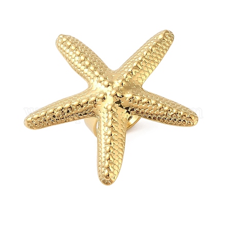 Регулируемые кольца starfish из нержавеющей стали 304 для женщин RJEW-P125-02G-1
