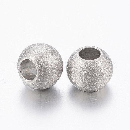 Текстурированные бусины из нержавеющей стали марки 304 STAS-K181-06-01P-1