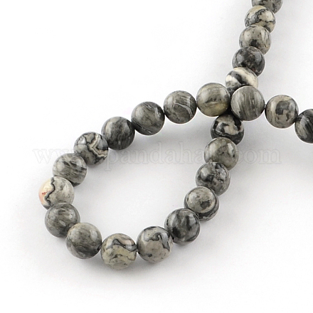 Натуральный камень-карта / камень пикассо / нити из бисера пикассо G-S188-4mm-1