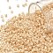 Cylinder Seed Beads, Opaque Colours Luster, Uniform Size, Wheat, 2x1.5mm, Hole: 0.8mm, about 40000pcs/bag, about 450g/bag