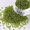 12/0 Glass Seed Beads, Silver Lined Round Hole, Round, Yellow Green, 2mm, Hole: 1mm, about 2000 beads/30g