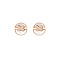Elegant Rose Gold Inlaid White Shell Necklace and Earrings Set