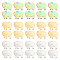 30Pcs 3 Colors 304 Stainless Steel Charms, Elephant, Mixed Color, 12x15x1mm, Hole: 1.2mm, 10pcs/color