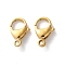 304 Stainless Steel Lobster Claw Clasps, Real 18K Gold Plated, 16x10.5x4.5mm, Hole: 2mm
