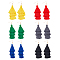 6 Pairs 6 Colors Bohemian Polyester Long Tassel Dangle Earrings with Iron Pins for Women, Mixed Color, 90~92mm, 1 pair/color