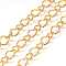 Iron Handmade Chains Figaro Chains Mother-Son Chains, Unwelded, Lead Free and Nickel Free and Cadmium Free, Golden, with Spool, Mother Link:5x8mm, 1mm thick, Son Link:3.5x4mm, 0.81mm thick, about 328.08 Feet(100m)/roll