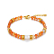Stainless Steel Natural Stone Bracelet for Women Casual Daily Wear Multiple Colors