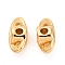 Brass Beads, Cadmium Free & Nickel Free & Lead Free, Oval, Real 18K Gold Plated, 7.5x3.5x3.5mm, Hole: 1.2mm
