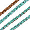 Braided PU Leather Cords, for Bracelet Necklace Jewelry Making, Medium Turquoise, 5x2mm, about 54.68 yards(50m)/bundle