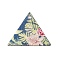 Geometric Alloy Sheet Printed Pendant Earrings Accessories, Triangle, 19.5x22x0.5mm, Hole: 1.6mm