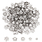 150Pcs 5 Styles 304 Stainless Steel Bead Caps, Flower, Stainless Steel Color, 6.5~13.5x3~6mm, Hole: 0.9~1.6mm, 30pcs/style