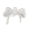 Rack Plating Alloy Pendants, Cadmium Free & Nickel Free & Lead Free, Bowknot, Platinum, 17.5x22x3mm, Hole: 2mm