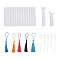 39Pcs DIY Silicone Bookmark Molds, with Polyester Tassel Decorations, Disposable Plastic Transfer Pipettes, Plastic Picture, Mixed Color, 95~198x35~121x4.5~5mm, 39pcs/set