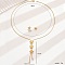 Stylish 201 Stainless Steel Star Stud Earrings & Necklaces for Women's Party Banquet, Real 18K Gold Plated