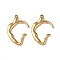 Ion Plating(IP) 304 Stainless Steel Pendants, Real 18K Gold Plated, 31x21x3mm, Hole: 1.6mm