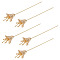 10Pcs Brass Flower Shape Head Pins, for Jewelry Making, Golden, 20 Gauge, 56.2x11.5mm, Pin: 0.8mm