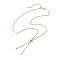 Brass Slider Necklace Makings, with Bar Link Chains and Slider Beads, Real 18K Gold Plated, 20.87 inch(53cm)
