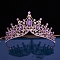 Alloy Rhinestone Hair Bands, Hair Accessories for Woman Girls, Crown, Purple Velvet, 135mm