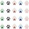 UNICRAFTALE 20pcs 5 Colors Dog Paw Prints Pendants About 13mm Long Stainless Steel Enamel Animal Footprint Pendant Metal Floating Charms Lovely Dog Paws Charms for Bracelets Necklaces Jewelry Making