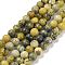 Natural Yellow Turquoise(Jasper) Beads Strands, Round, 6~6.5mm, Hole: 1mm, about 58~61pcs/strand, 15 inch