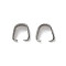 304 Stainless Steel Snap on Bails, Stainless Steel Color, 5.5x5.5x2.5mm, pin: 0.5mm