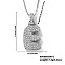 Elegant Brass Micro Pave Clear Cubic Zirconia 3D Initial Necklaces, Perfect Gift for Her, Platinum, Letter E, 15.75 inch(40cm)