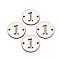 Unfinished Natural Poplar Wood Links Connectors, Laser Cut, Flat Round with Number, Num.1, 29.5x2.5mm, Hole: 2.5mm
