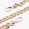 Bag Strap Chains, with Aluminum Curb Link Chains and Alloy Swivel Clasps, Golden, 40cm, Link: 16.5x11.5x3.5mm, Clasps: 38x12x5.5mm