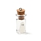 Halloween Glass Wishing Bottle Pendants, Column with Ghost, with Resin & Iron Loop, Clear, 38x15mm, Hole: 2mm