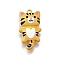 Alloy Enamel Pendants, Animal Charm, Tiger, 23.5x13.5x5.5mm, Hole: 1.4mm