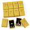 Cardboard Glitter Powder Jewelry Set Packaging Boxes, with Sponge Inside, for Rings, Small Watches, Necklaces, Earrings, Bracelet, Rectangle with Bowknot, Gold, 8.3x5.3x3.3cm