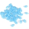 5Pcs Transparent Glass Beads, Top Drilled, Teardrop, Light Sky Blue, 14x8mm, Hole: 1mm