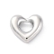 Brass Beads, Heart, Large Hole Beads, Cadmium Free & Nickel Free & Lead Free, Real Platinum Plated, 10.5x11.5x3.5mm, Hole: 3.7~4mm