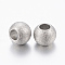Tarnish Resistant 304 Stainless Steel Textured Beads, Rondelle, Stainless Steel Color, 4x3mm, Hole: 2mm